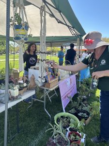Cupertino Earth and Arbor Day fundraising booth