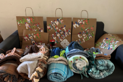 Handmade blankets and beanies for people experiencing homelessness in San Francisco
