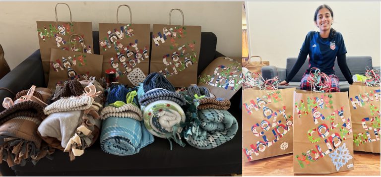 Handmade Blankets and Beanies for Homeless in SFO, Dec 2023 1